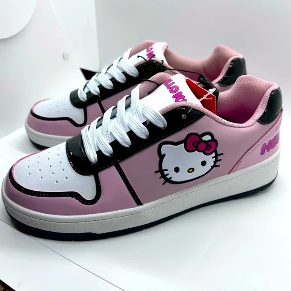 Hello Kitty NWT PINK Women’s Sneakers size 9 - 9.5 NIB - Picture 2 of 6